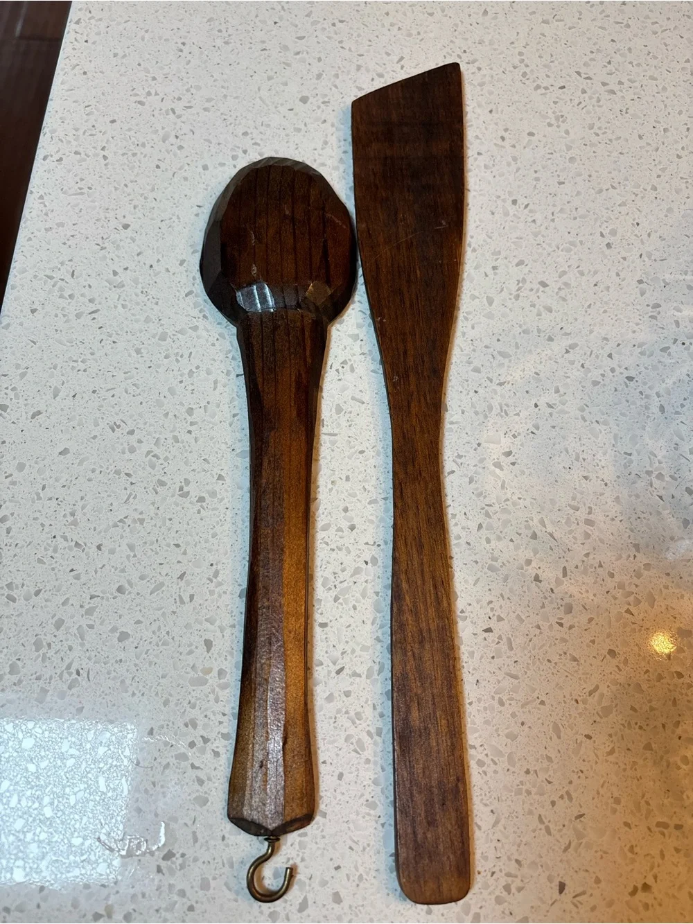 Vintage Brown Wooden Kitchen Spoon and Spatula Set - Picture 2 of 4